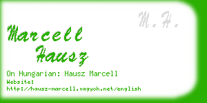 marcell hausz business card